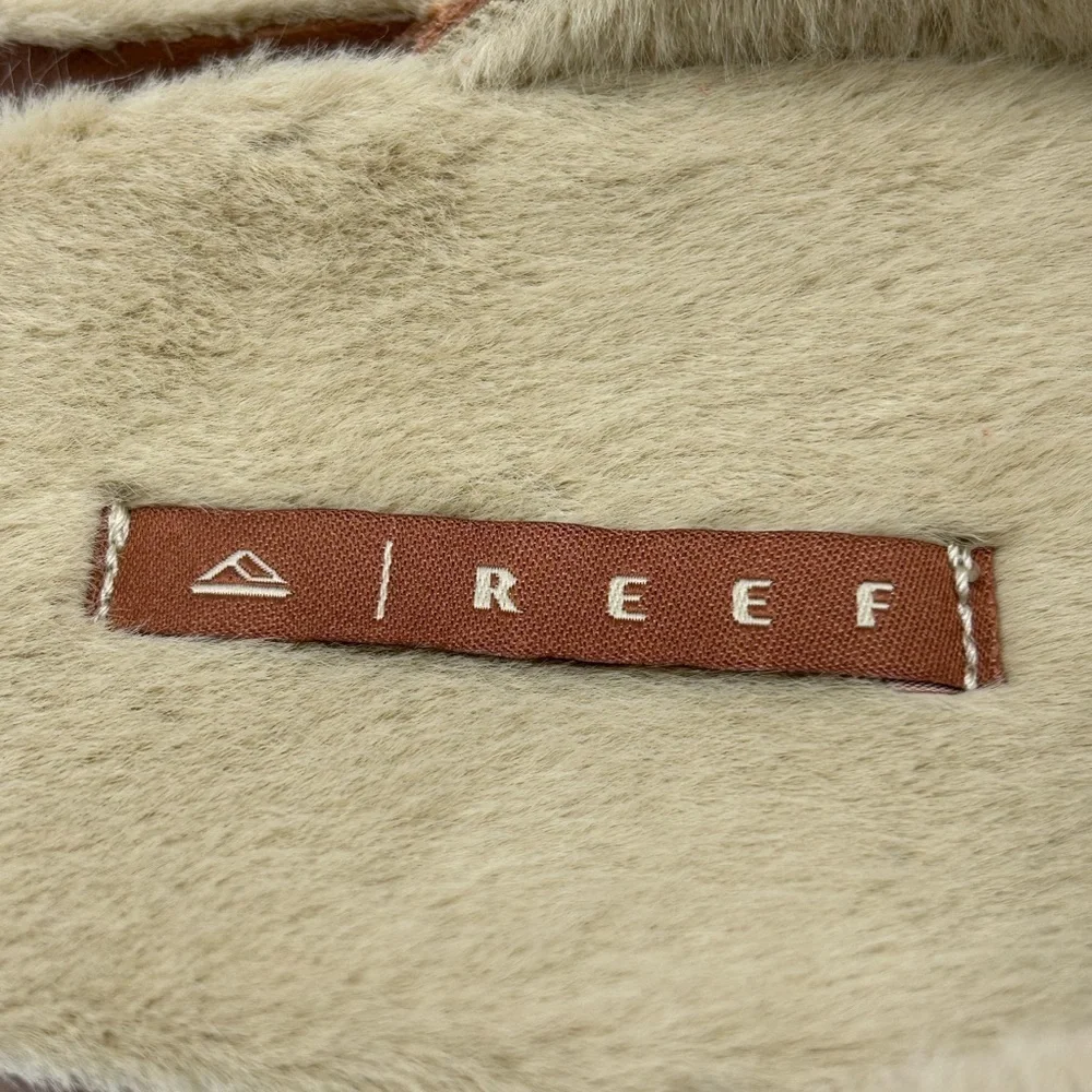 Reef Ojai Ciara Platform Sandals Women’s 9 Cork l Suede l Faux Shearling l NWT